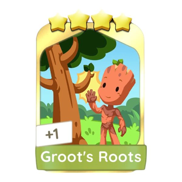 Groots Roots Monopoly Go Gold Sticker