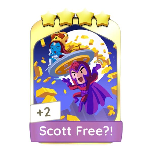 Scott Free Monopoly Go Gold Sticker